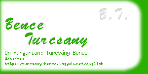 bence turcsany business card